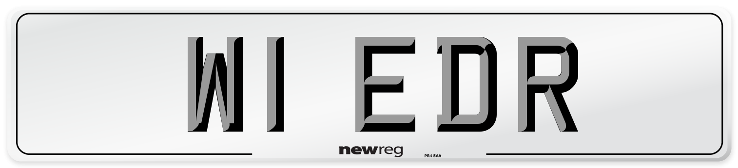 W1 EDR Number Plate from New Reg